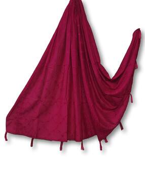 molcha by babita singh Women Embellished Dupatta with Tassels-picture-23