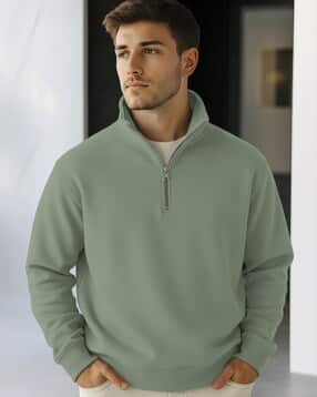 buda jeans co Men Regular Fit Sweatshirt with Half-Zip Closure-picture-13