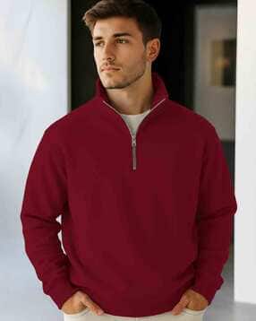 buda jeans co Men Regular Fit Sweatshirt with Half-Zip Closure-picture-16