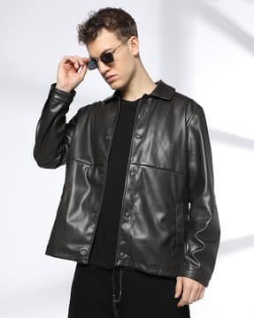 Buy DNMX Men Button-Down Regular Fit Jacket Online | Ajio.com
