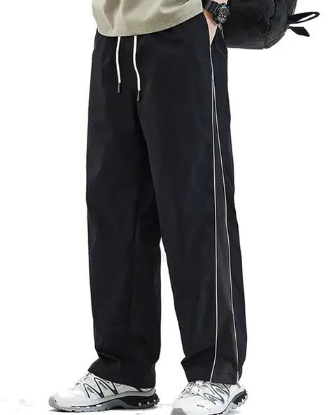 Buda Jeans Co Men Straight Track Pants with Contrast Striped