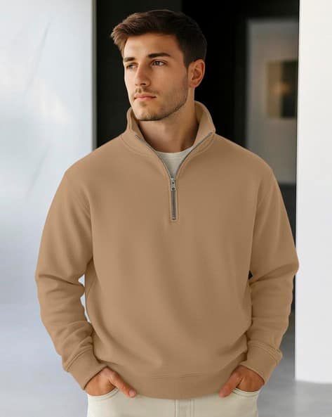 RUFFLOG®︎ HALF ZIP SWEATSHIRT BEIGE RUFFLOG®︎ HALF ZIP SWEATSHIRT BEIGE