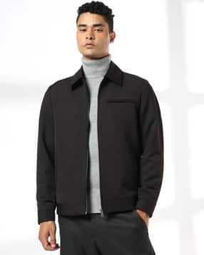 Men Regular Fit Zip-Front Jacket