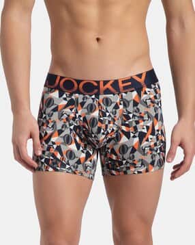Men Printed Trunks with Elasticated Waist
