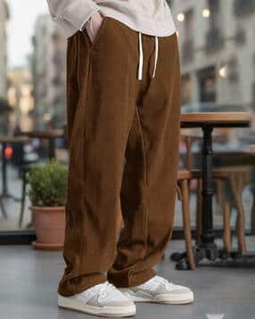 fabflee x ag Men Ribbed Relaxed Fit Pants-picture-31