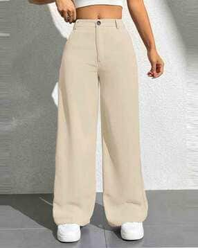 Women Flat-Front Relaxed Fit Pants