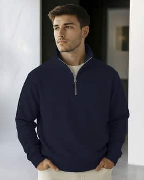buda jeans co Men Regular Fit Sweatshirt with Half-Zip Closure-picture-15