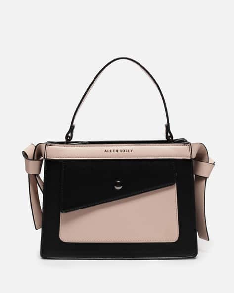 ALLEN SOLLY Women Colourblock Satchel with Detachable Strap