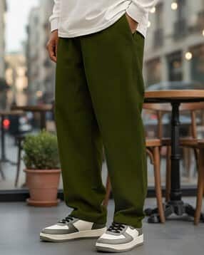 fabflee x ag Men Relaxed Fit Flat-Front Trousers-picture-18