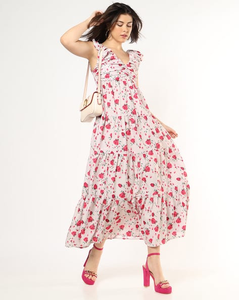 Fyre Rose Women Floral Print Tiered Dress