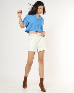 fyre rose Women Rustic Boxy Fit Crop Shirt-picture-38