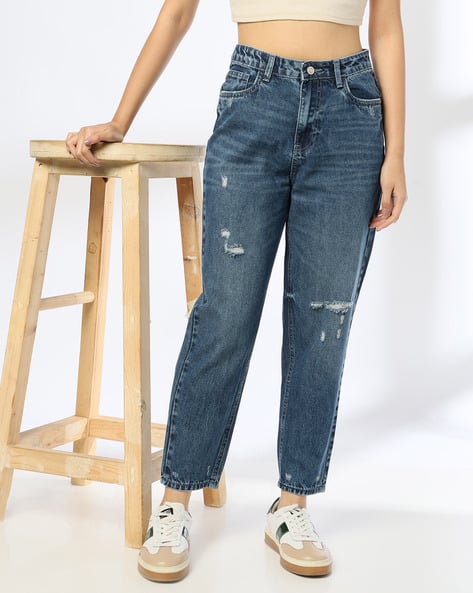 DNMX Women Lightly Washed Boyfriend Jeans Offers & Cashback