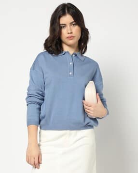 yousta Women Regular Fit Polo Sweater-picture-27