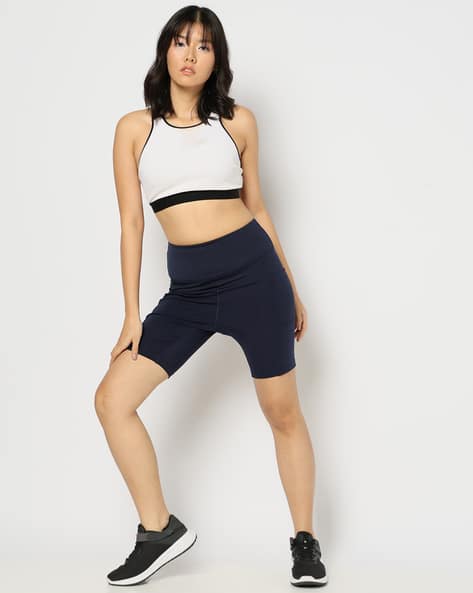 YOUSTA Women Slim Fit High-Rise Cycling Shorts