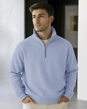 buda jeans co Men Regular Fit Sweatshirt with Half-Zip Closure-picture-24