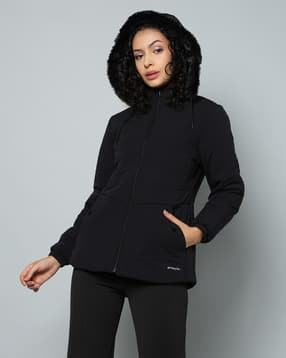 Women Regular Fit Hooded Jacket-image-23