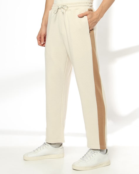 Men Side Stripe Regular Fit Track Pants Offers & Cashback