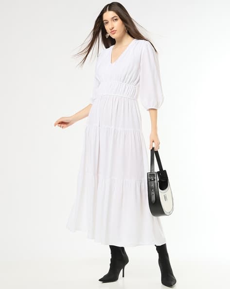 Fyre Rose Women V-Neck Tiered Dresss