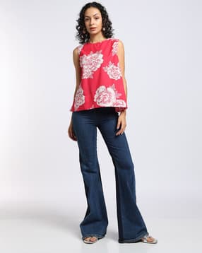 svrnaa by azorte Floral Print Sleeveless Top-picture-28