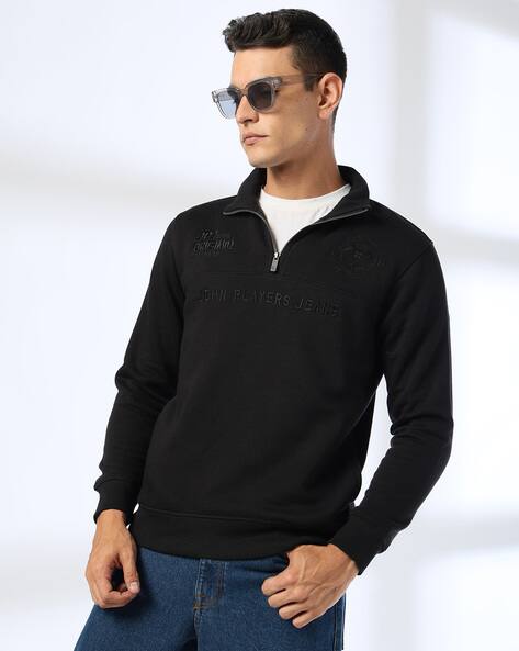 JOHN PLAYERS JEANS Men Slim Fit High-Neck Sweatshirt
