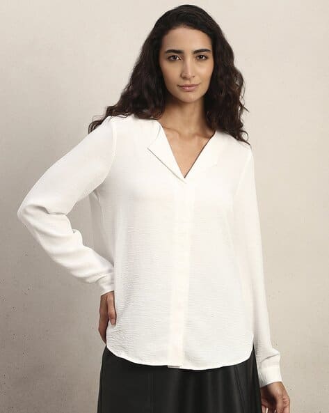 Vero Moda Women Crinkled Weave Relaxed Fit Top