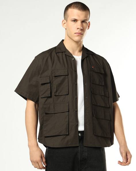 Buda Jeans Co Men Boxy Fit Shirt with Flap Pockets