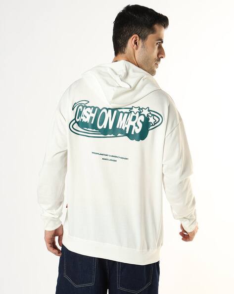 Buda Jeans Co Men Graphic Fit Oversized Fit Hooded Hoodie