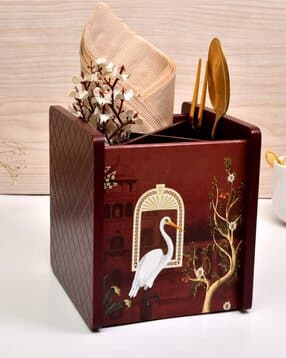 Wood Compartment Cutlery Holder-image-24