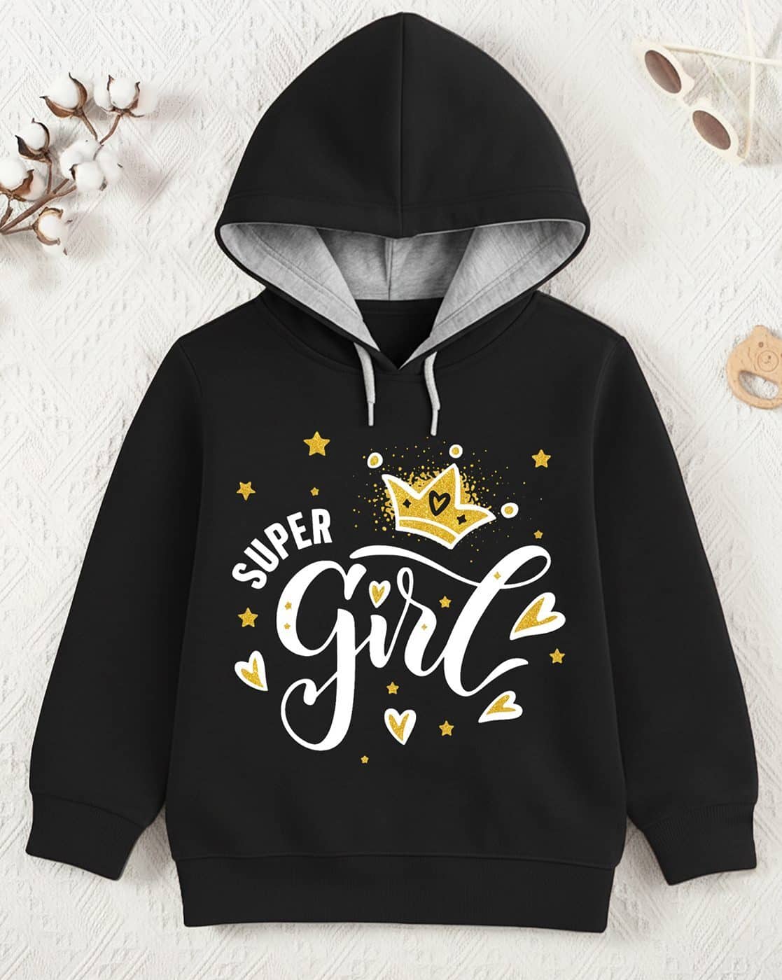 Buy Trampoline Girls Relaxed Fit Graphic Hoodie Online | Ajio.com