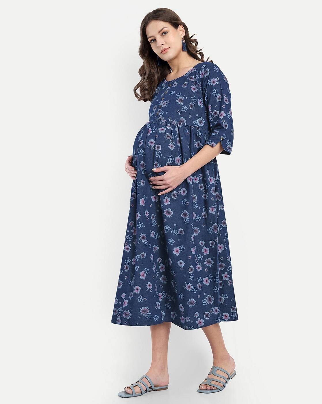 banana republic blue and white striped dress Plus Size Vintage Maternity Dress main image 1