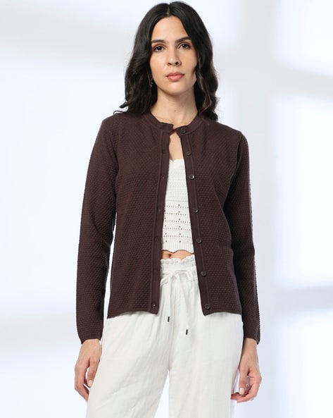 TTT_MSW Layered knit cardigan BROWN 極美品 Buy AVAASA MIX N' MATCH Women Honeycomb Regular Fit Cardigan