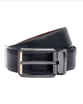 Men Reversible Belt with Tang Buckle Closure 