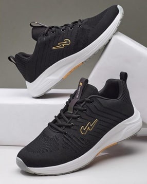 Men Logo Print Running Shoes with Lace Fastening -image-4