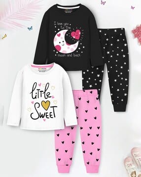 trampoline Girls Pack of 2 Graphic Print Pants with Top Set-picture-33