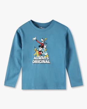 kb team spirit Boys Mickey & Friends Print Relaxed Fit Round-Neck T-Shirt-picture-22