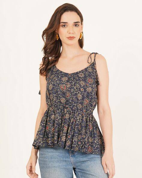 MISSETHIC Women Floral Print Regular Fit Top