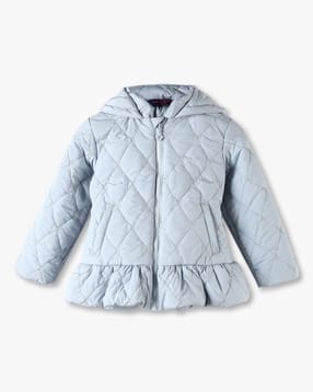 kg frendz Girls Quilted Regular Fit Hooded Peplum Jacket-picture-31
