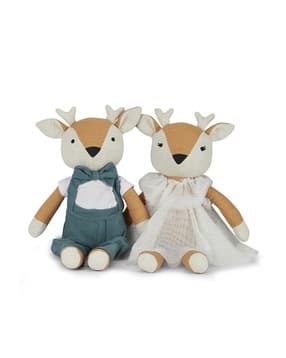 haus & kinder Set of 2 Hand-Puppets Deer Dolls-picture-22