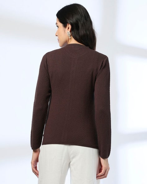 Buy AVAASA MIX N' MATCH Women Honeycomb Regular Fit Cardigan