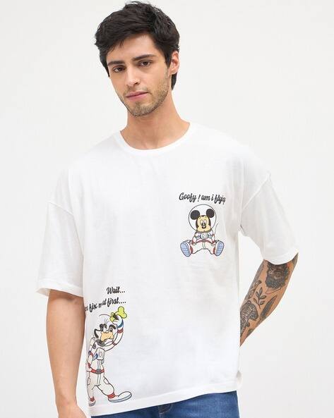 Wear Your Mind Men Graphic Print Oversized Fit T-Shirt