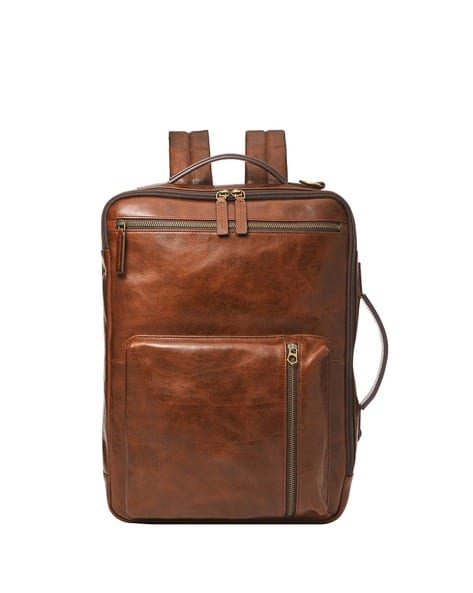 Men Leather Laptop Backpack