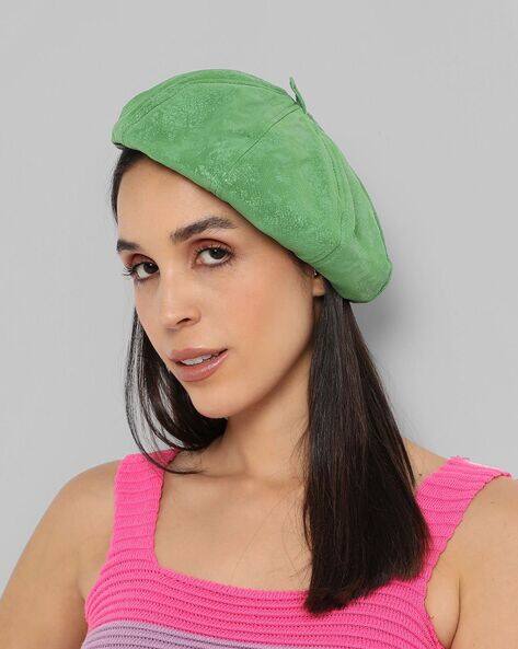 Haute Sauce Women Pebbled Baker-Boy Hat
