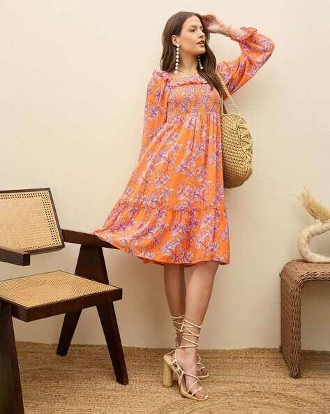 Sassafras Women Floral Fit and Flare Dress