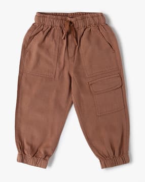 Boys Relaxed Fit Cargo Joggers with Insert Pockets