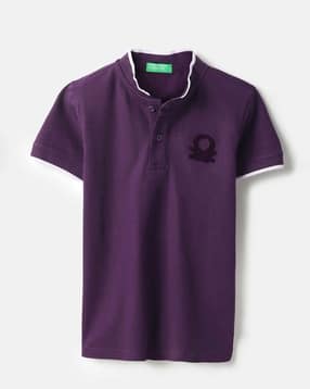 united colors of benetton Boys Regular Fit Henley T-Shirt-picture-13
