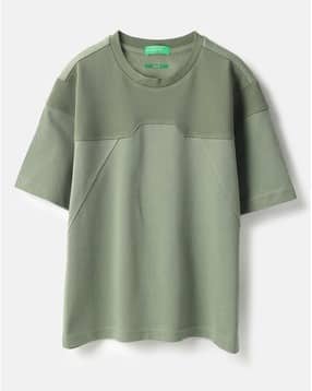 united colors of benetton Boys Colourblocked Boxy Fit Round-Neck T-Shirt-picture-15