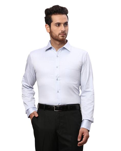 RAYMOND Slim Fit Shirt with Patch Pocket