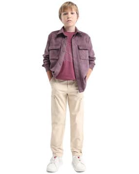 rare ones Boys Flat-Front Straight Fit Trousers-picture-10