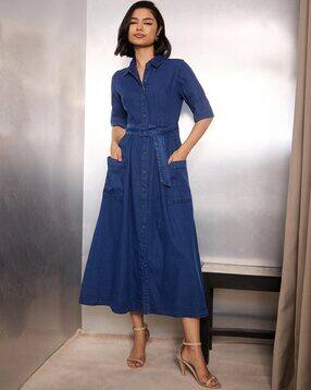 sassafras Women Washed A-Line Dress-picture-36