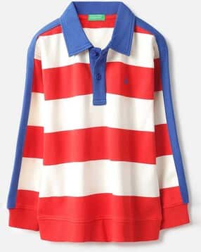 united colors of benetton Boys Striped Relaxed Fit Polo T-Shirt-picture-32